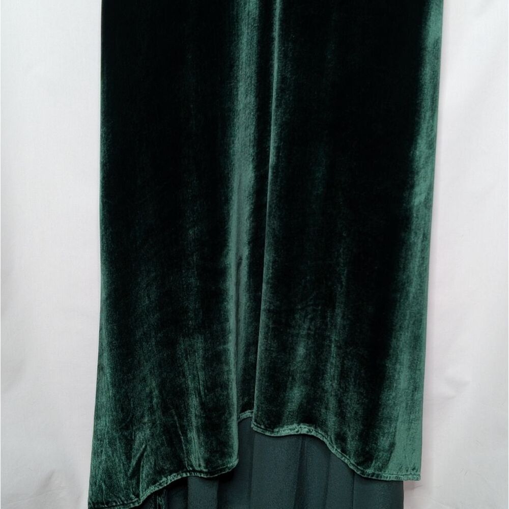 Reformation Rimini Velvet Dress Forest Dark Green Gown Maxi - Picture 6 of 10